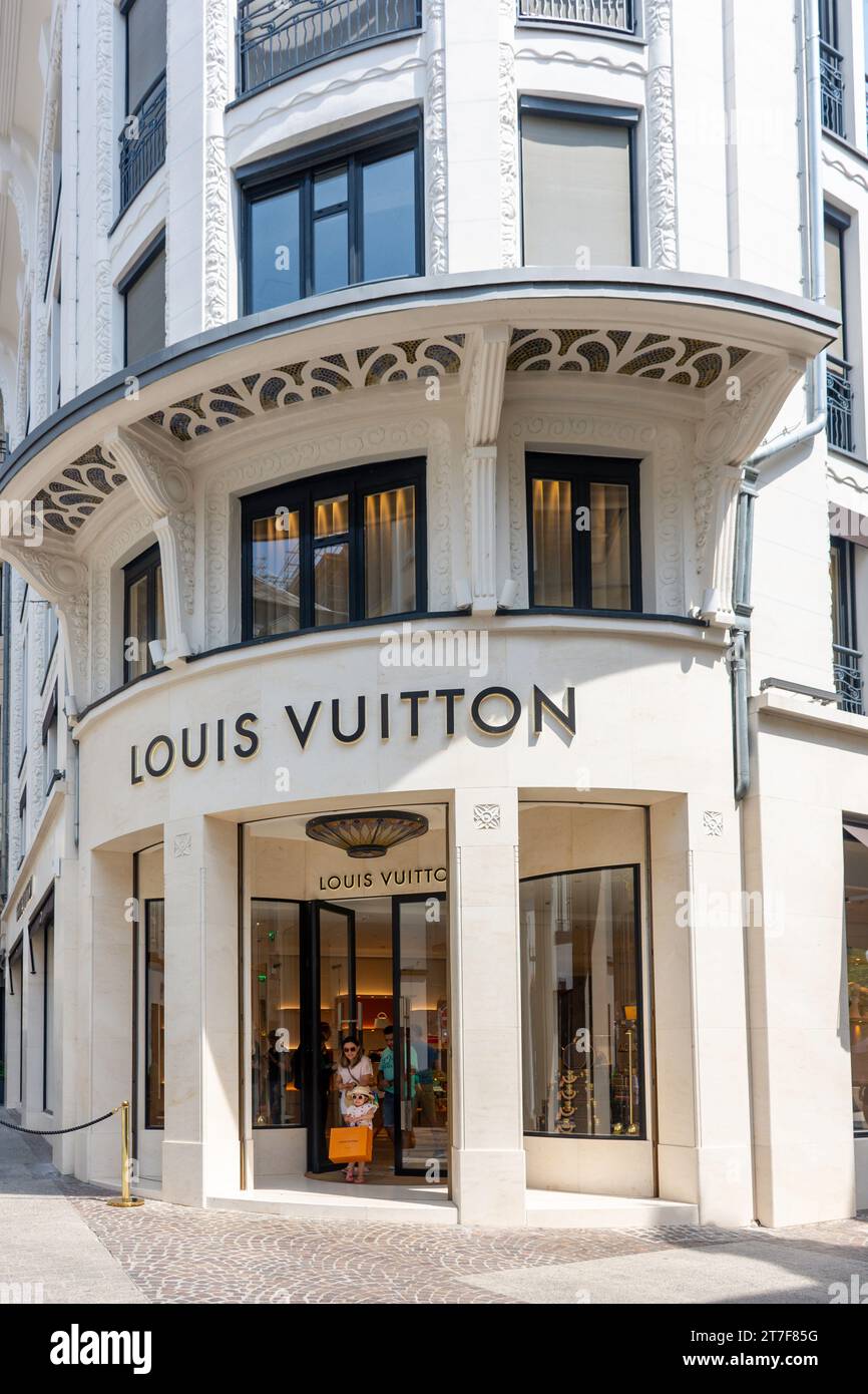 Louis Vuitton Store, Rue Philippe II (Einkaufsstraße), Ville Haute, Stadt Luxemburg, Luxemburg Stockfoto