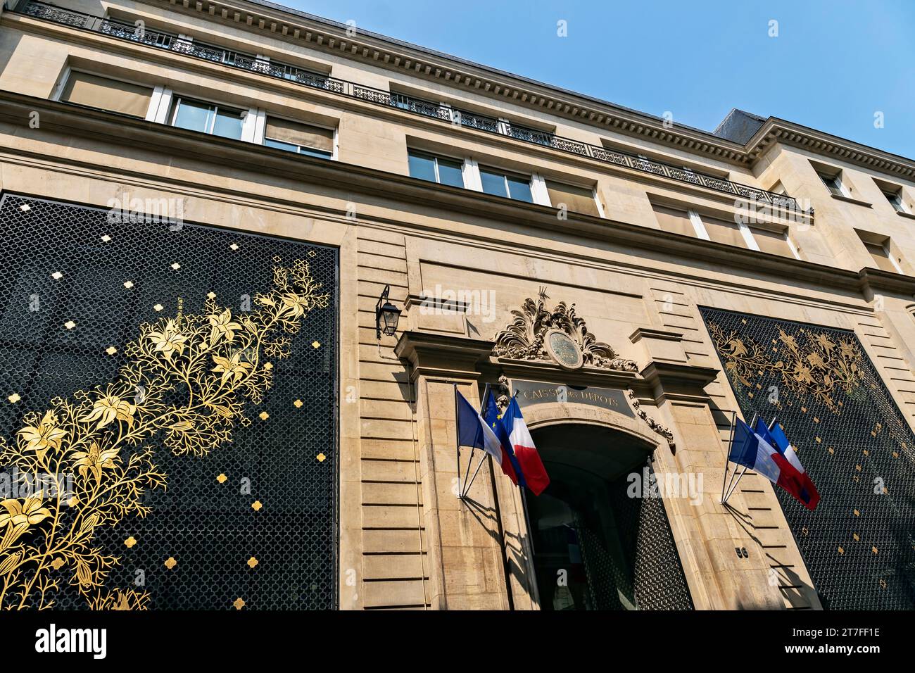 Hauptsitz der Caisse des Depots et Consignations (Einlagenfonds). Französisches öffentliches Finanzinstitut. Bank. Paris, Frankreich, Europa, EU Stockfoto