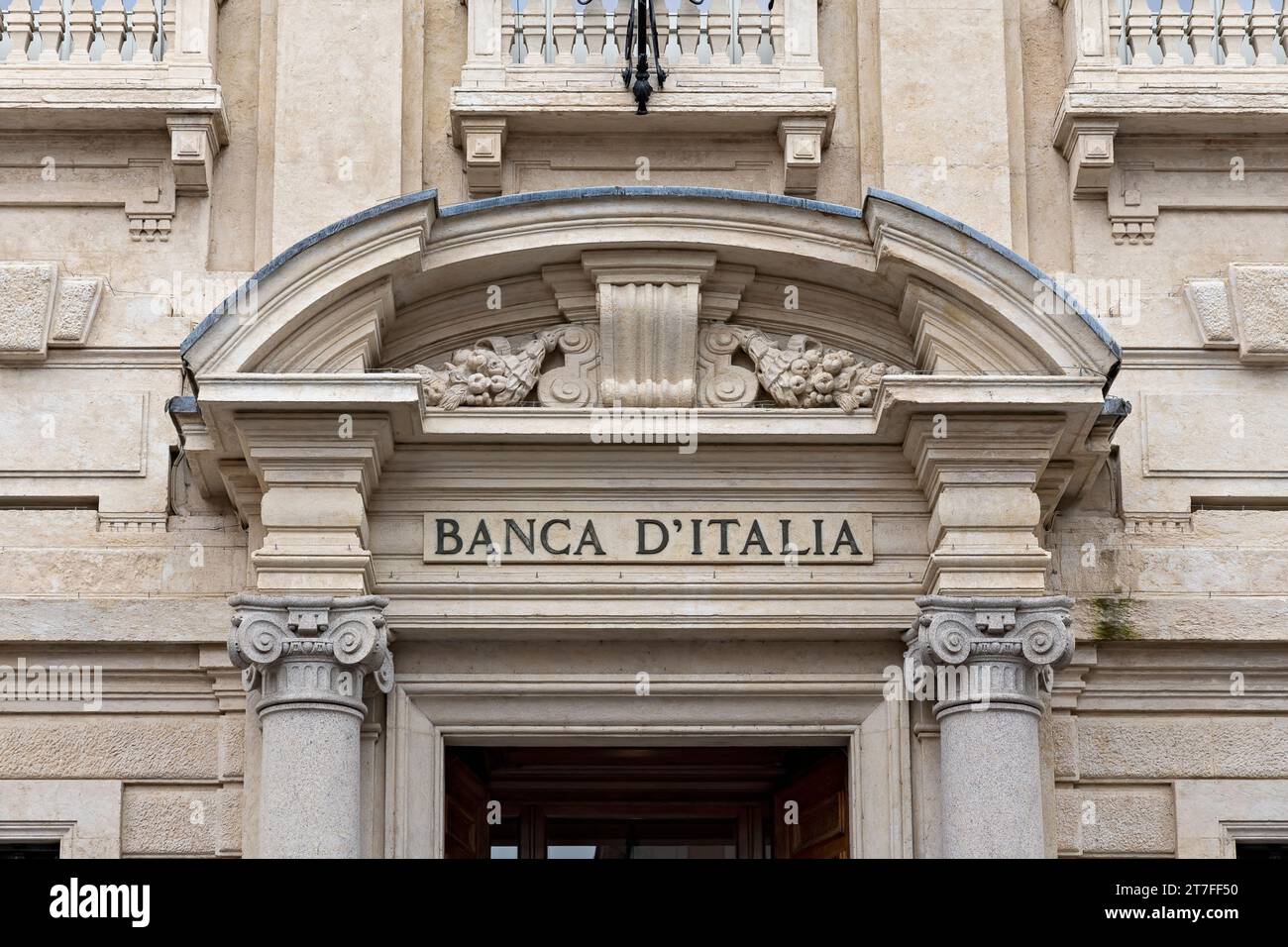 Banca d’Italia (Bank of Italy) Büros im Stadtzentrum von Mantua, Italien, Europa, Europäische Union, EU Stockfoto
