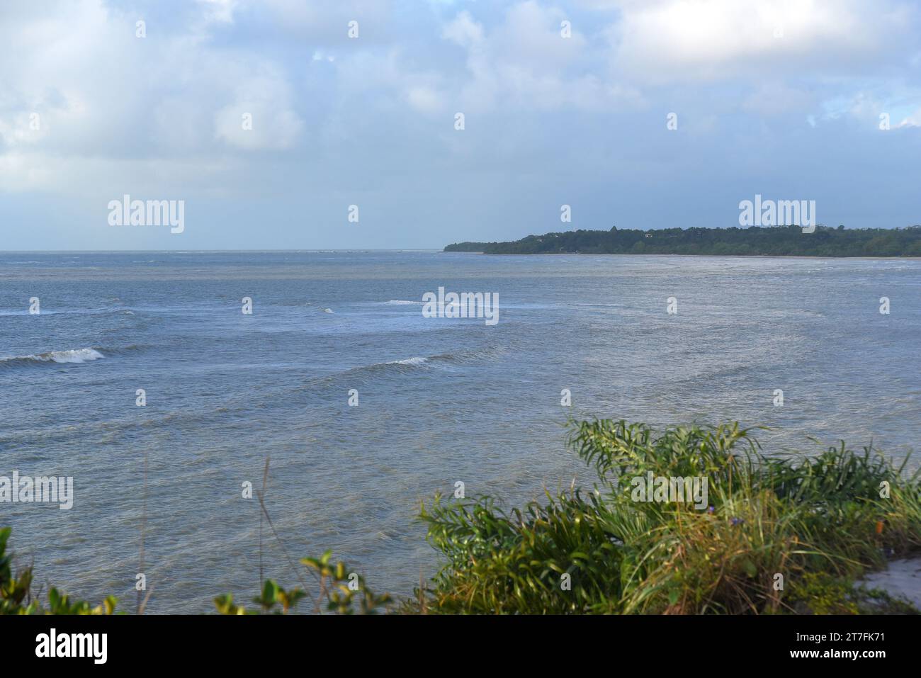 Strand Meer Sonnenuntergang Ozean Küste brasilianische Natur Meereswellen, Sonnenaufgang Stockfoto