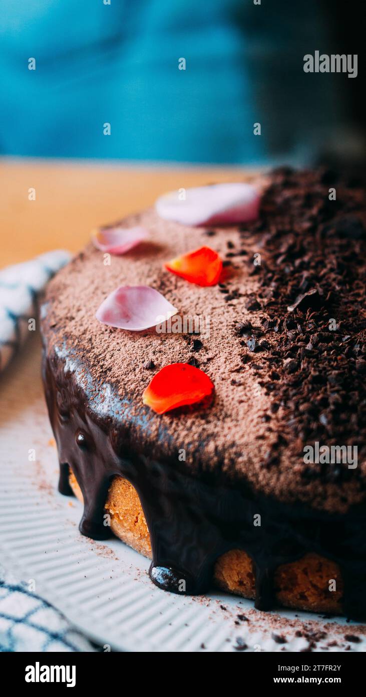 Torta con Schokolade Stockfoto