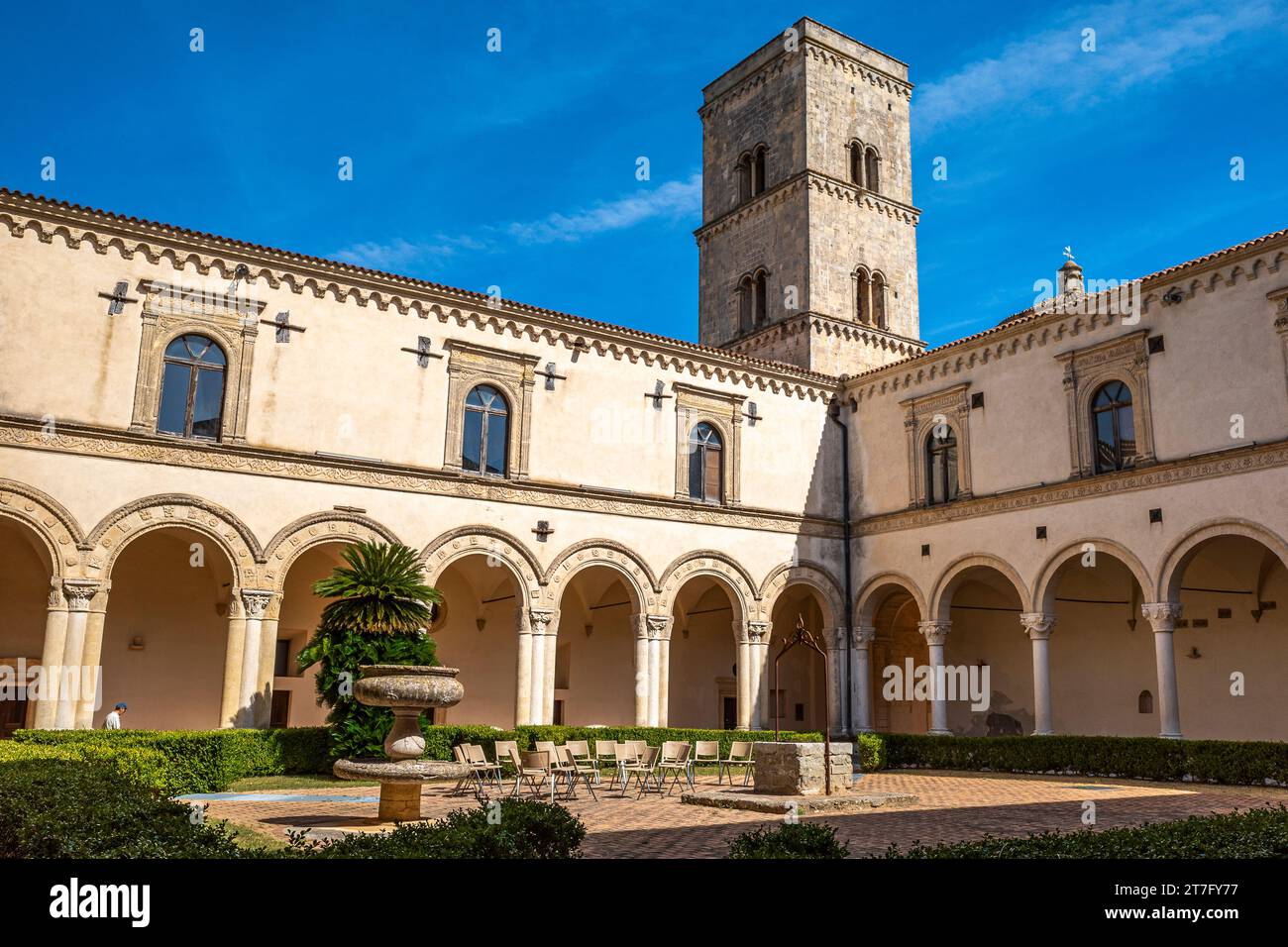 Kloster Abbazia benedettina di San Michele Arcangelo, Montescaglioso, Italien Stockfoto
