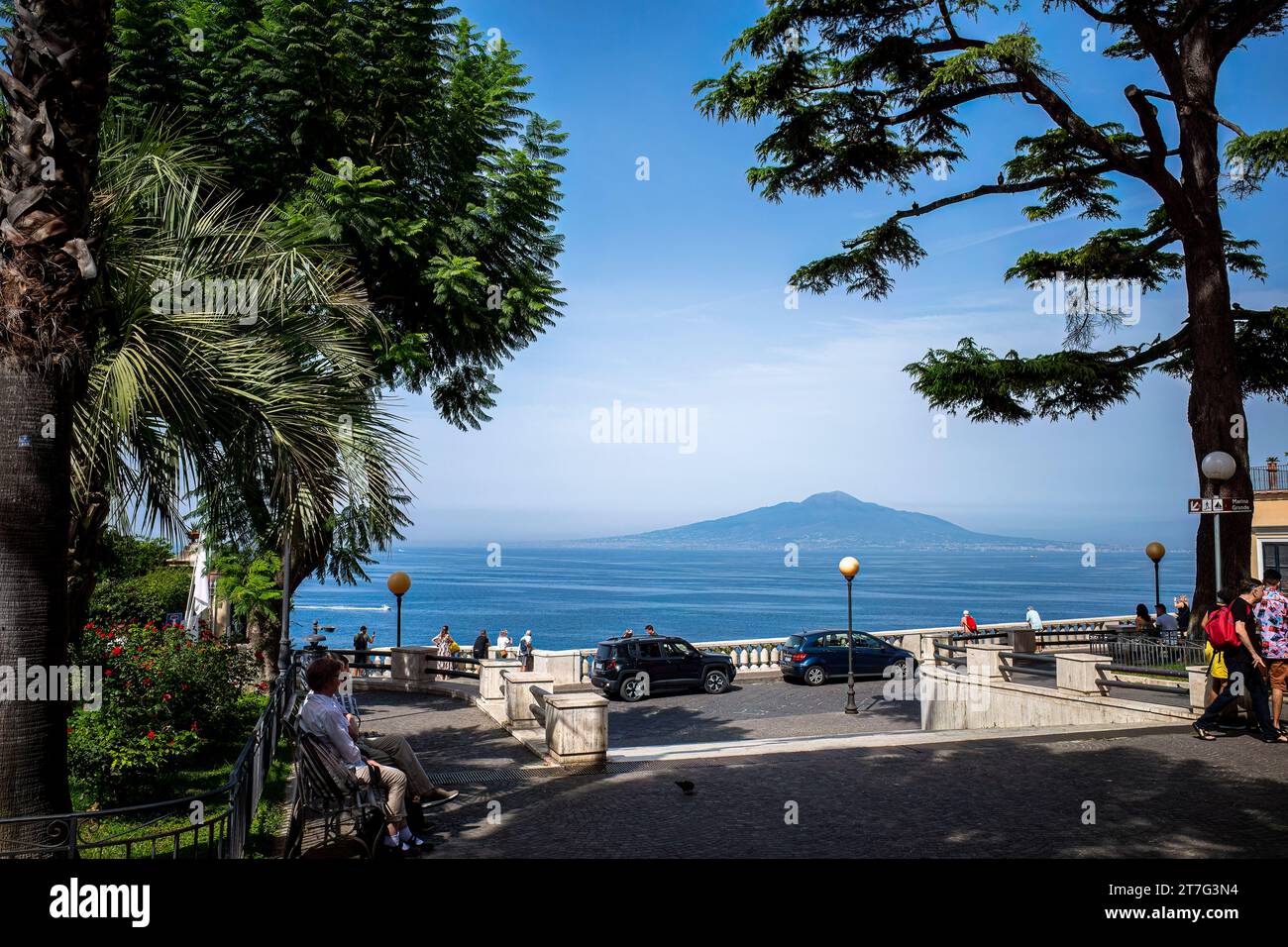 Sorrent Italien Blick auf den Vesuv Stockfoto