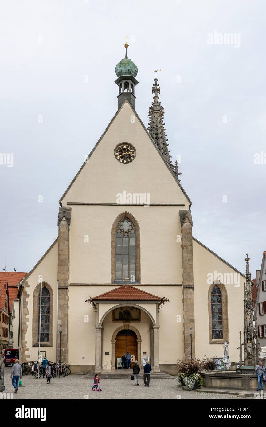 Martinsdom auf dem Marktplatz, Altstadt, Rottenburg am Neckar, Baden-Württemberg, Deutschland Stockfoto