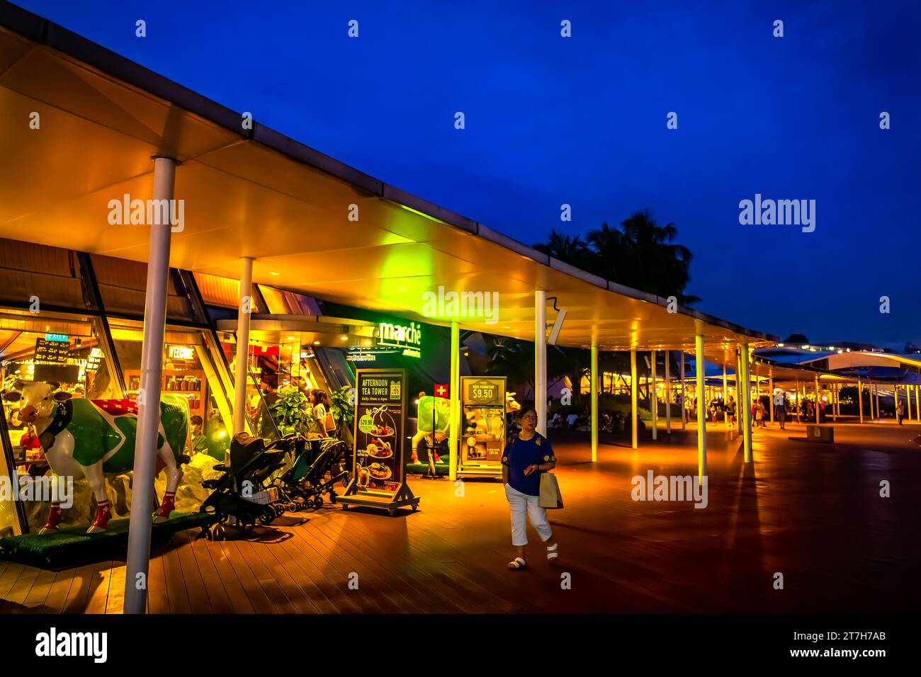 VivoCity Einkaufszentrum in der Nähe der Insel Sentosa, Singapur. Stockfoto