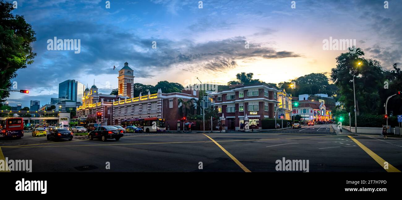 Die zentrale Feuerwache ist die älteste bestehende Feuerwache in Singapur und befindet sich an der Hill Street im Museumsplanungsbereich im Centr Stockfoto