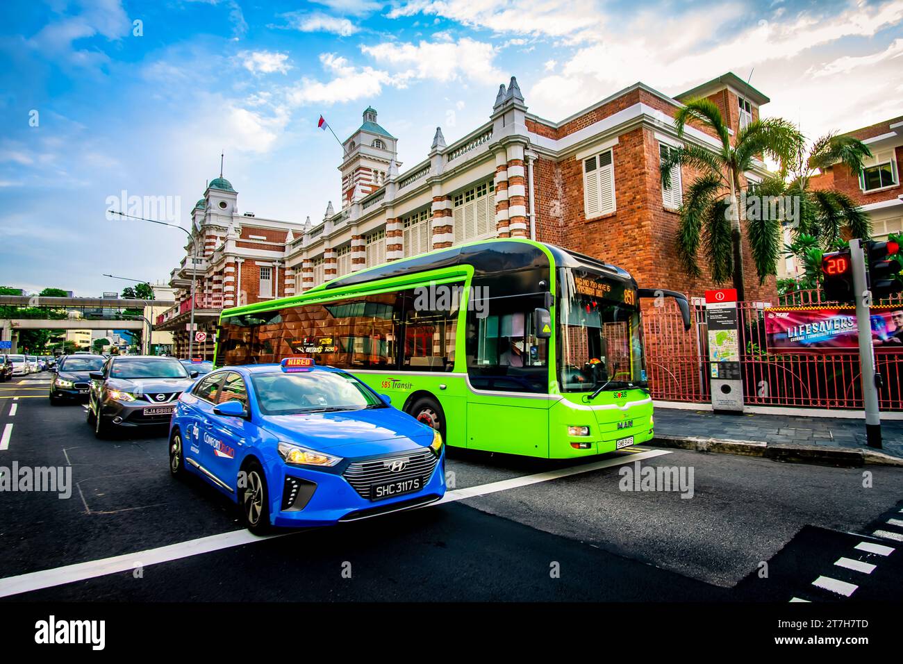Die Central Fire Station ist die älteste Feuerwache in Singapur und befindet sich in der Hill Street im Museum Planning Area, innerhalb des Cent Stockfoto