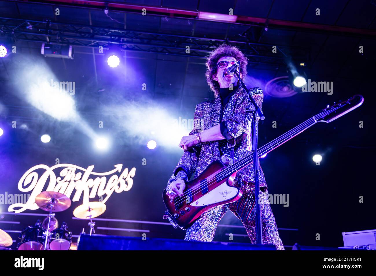 Nonantola, Italien. November 2023. Frankie Poullain (The Darkness) Credit: Unabhängige Fotoagentur/Alamy Live News Stockfoto