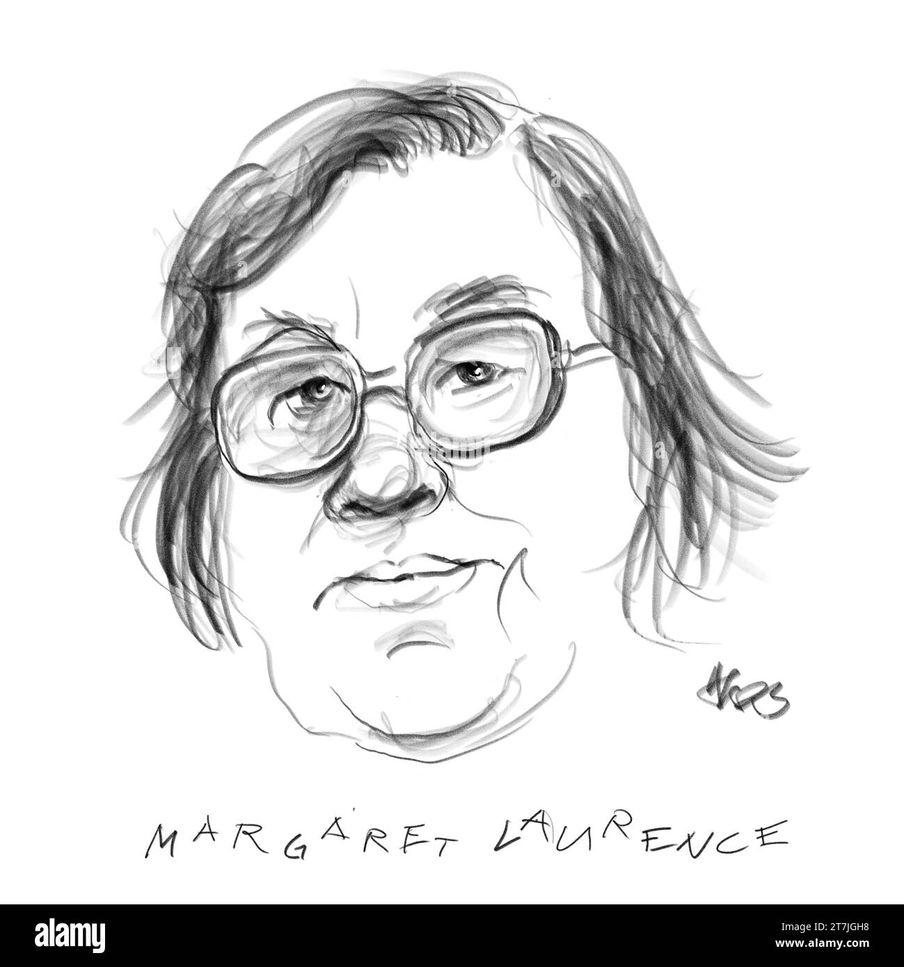 Porträt Margaret Laurence, Autorin Stockfoto