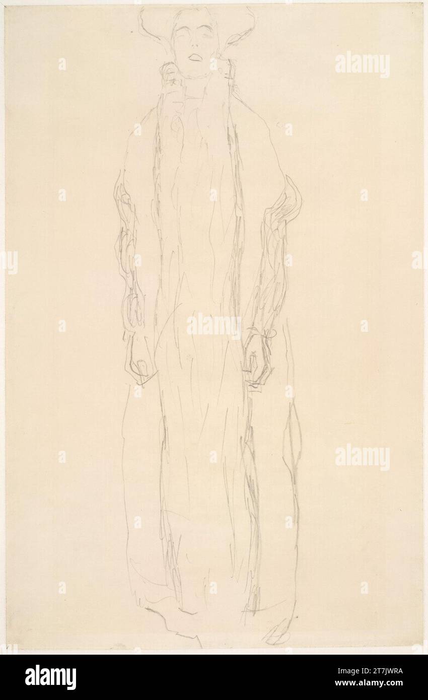 Gustav Klimt Studie für das Portrait Adele Bloch-Bauer II. Bleistift auf Papier 1911, 1911 Stockfoto