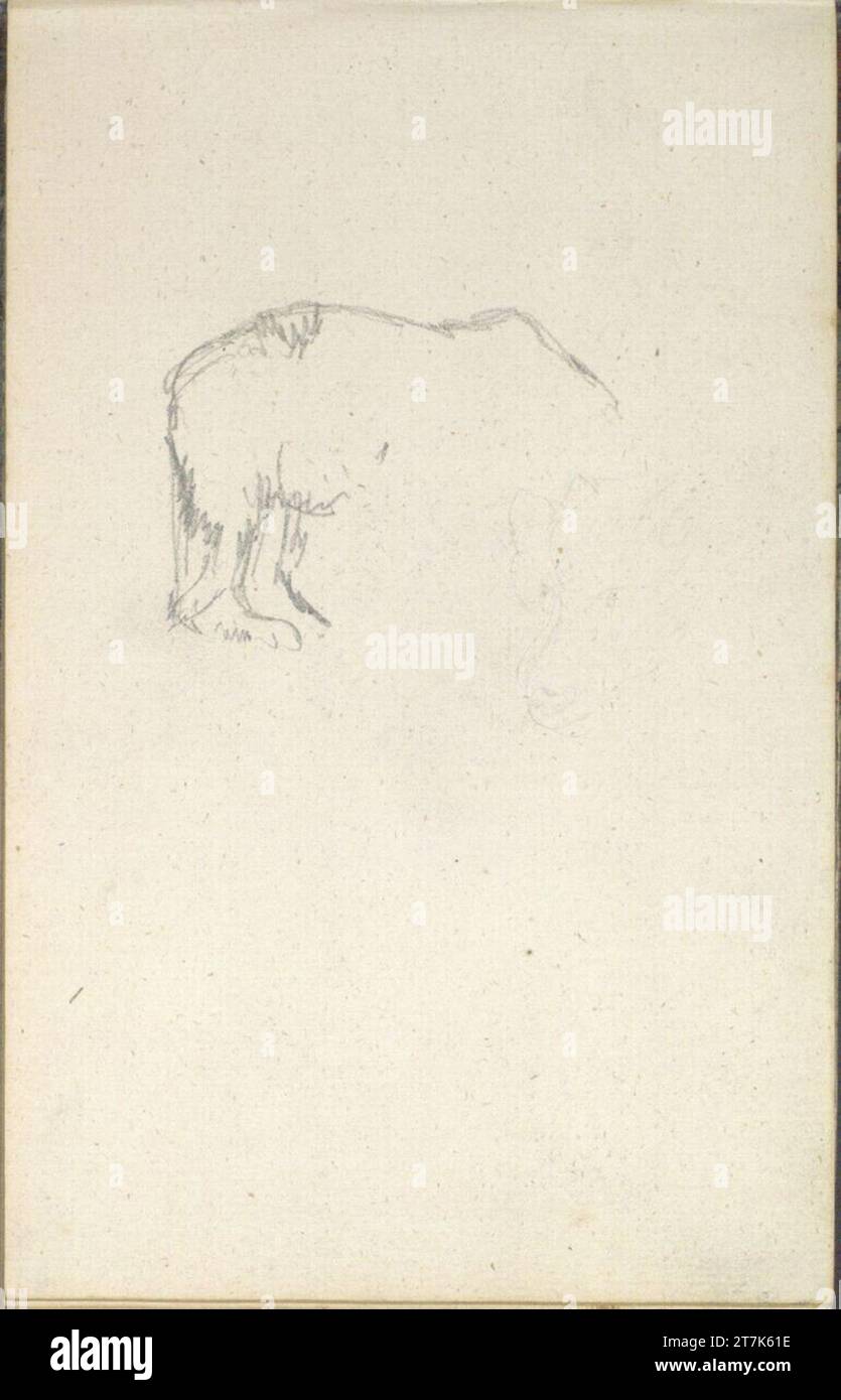 Friedrich Gauermann-Bärenskizze. Bleistift (Skizzenbuch: 1826 - 1848) Stockfoto