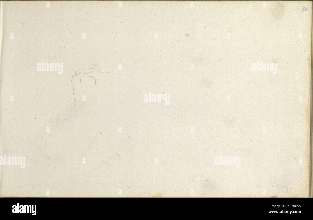 Friedrich Gauermann Indistinct-Skizze. Bleistift (Skizzenbuch: 1826 - 1848) Stockfoto