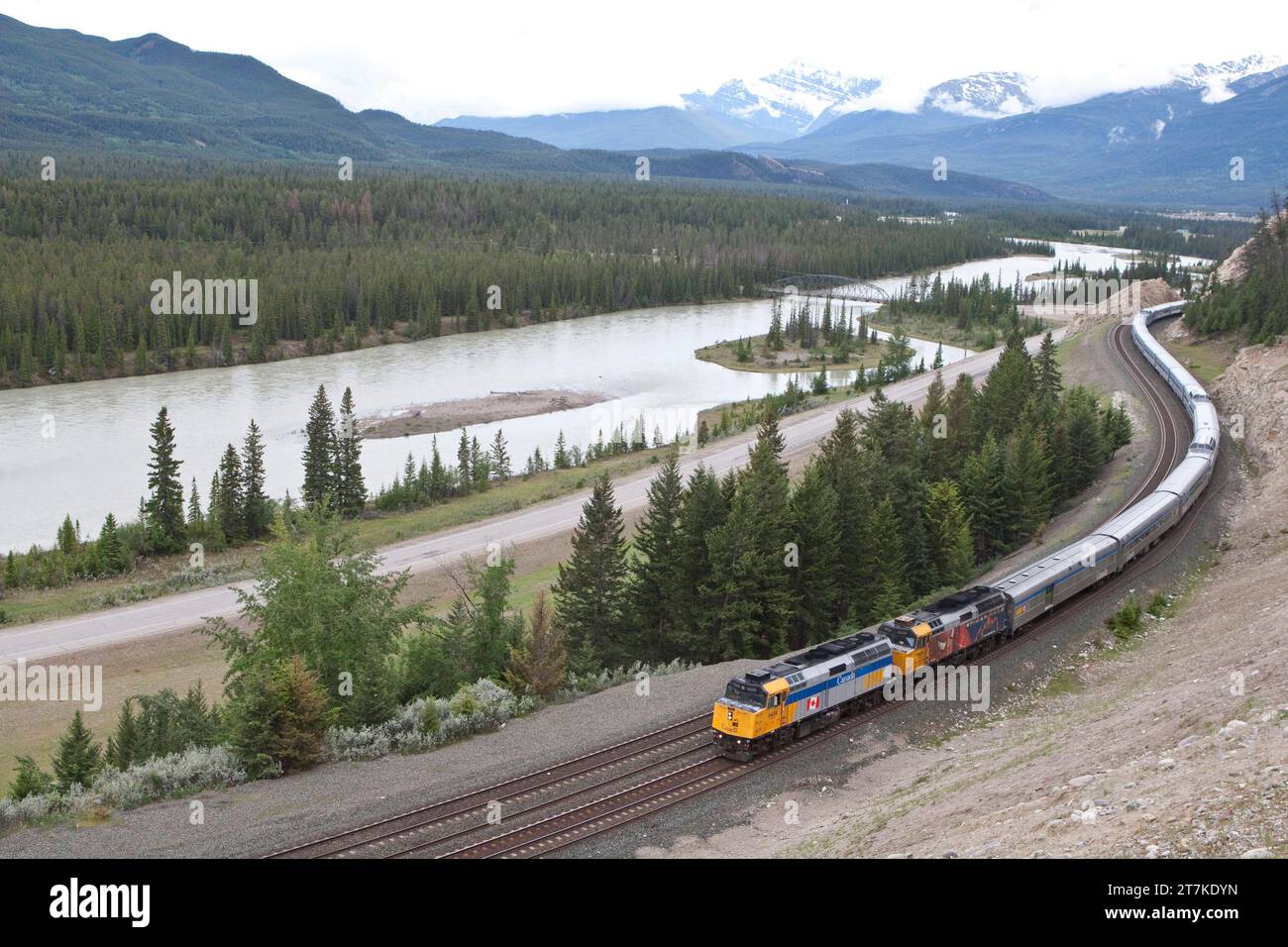 DER KANADISCHE TRANSKONTINENTALE PERSONENZUG TORONTO VANCOUVER Stockfoto