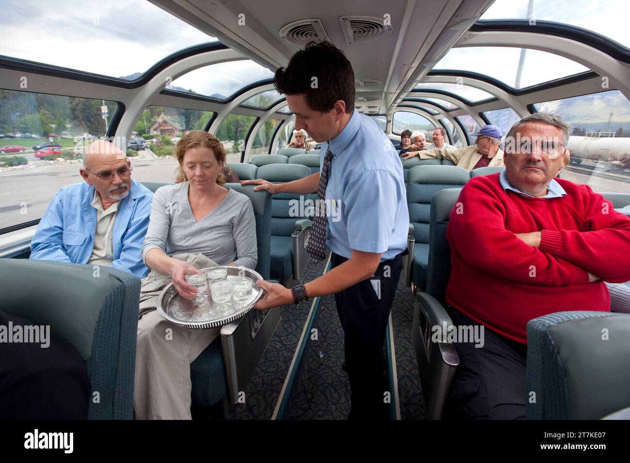 DER KANADISCHE TRANSKONTINENTALE PERSONENZUG TORONTO VANCOUVER Stockfoto
