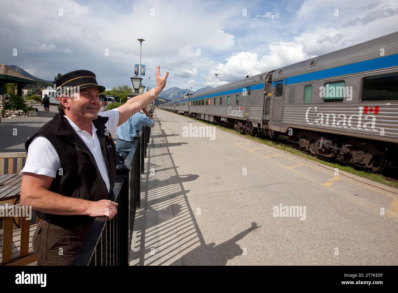 DER KANADISCHE TRANSKONTINENTALE PERSONENZUG TORONTO VANCOUVER Stockfoto