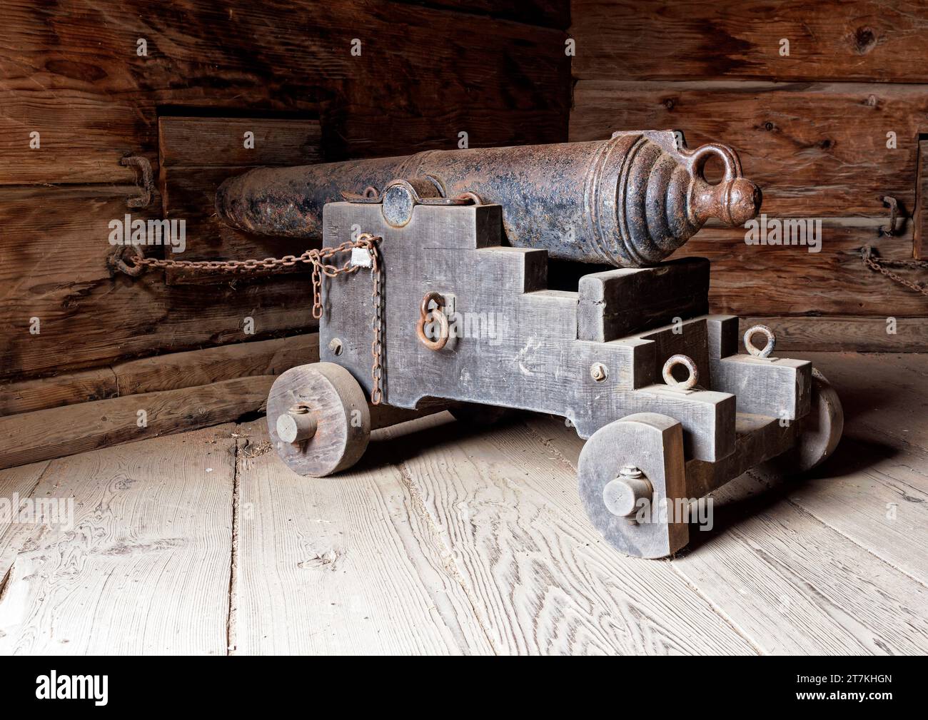 Fort Ross liegt nördlich von Jenner und wurde von der Russisch-Amerikanischen Gesellschaft während der russischen Siedlung entlang der kalifornischen Pazifikküste gegründet. Stockfoto