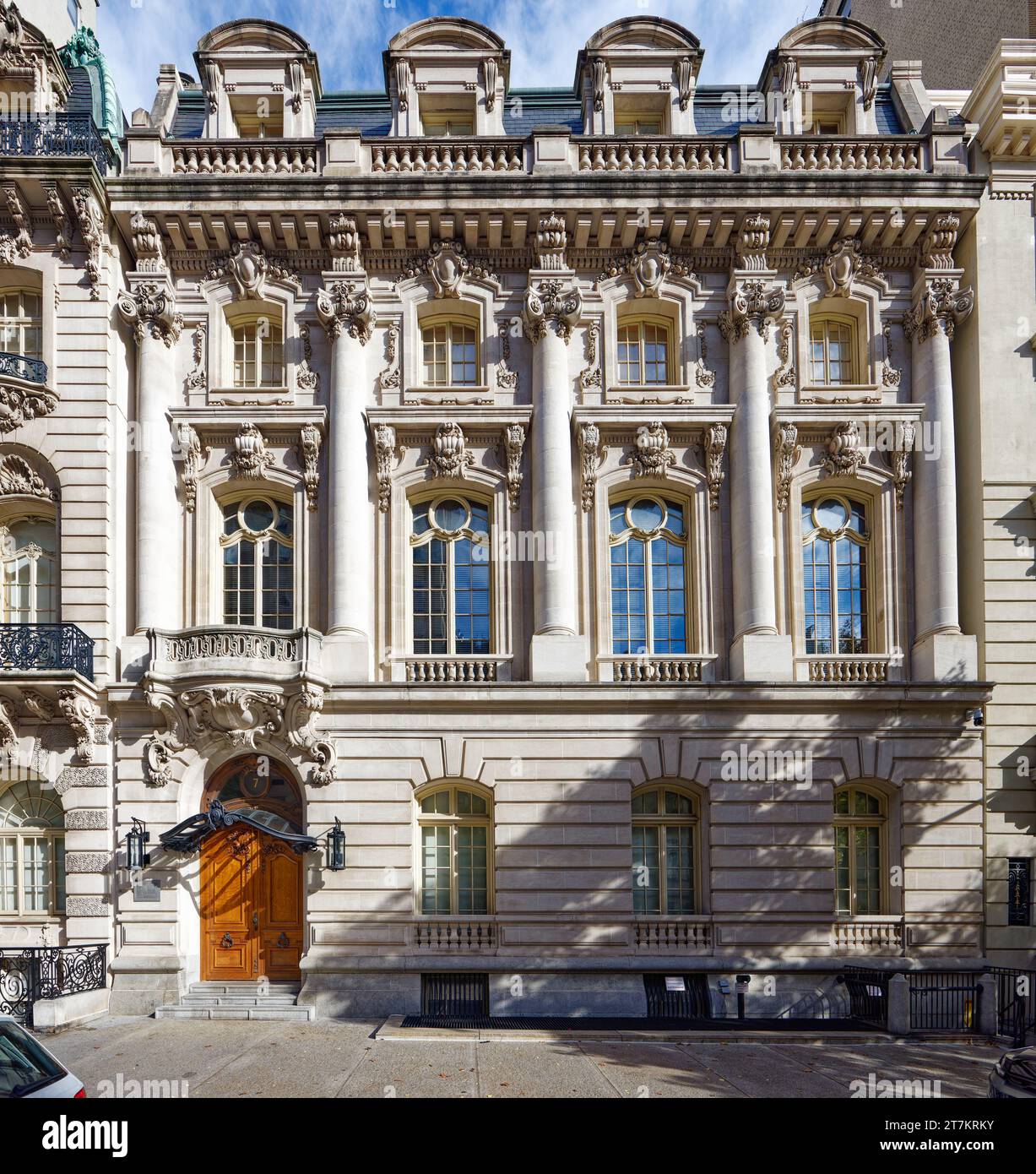 9 East 72nd Street, Henry T. and Jessie Sloane House, ein Wahrzeichen der Beaux Arts, erbaut 1896, entworfen von Carrère & Hastings. Stockfoto