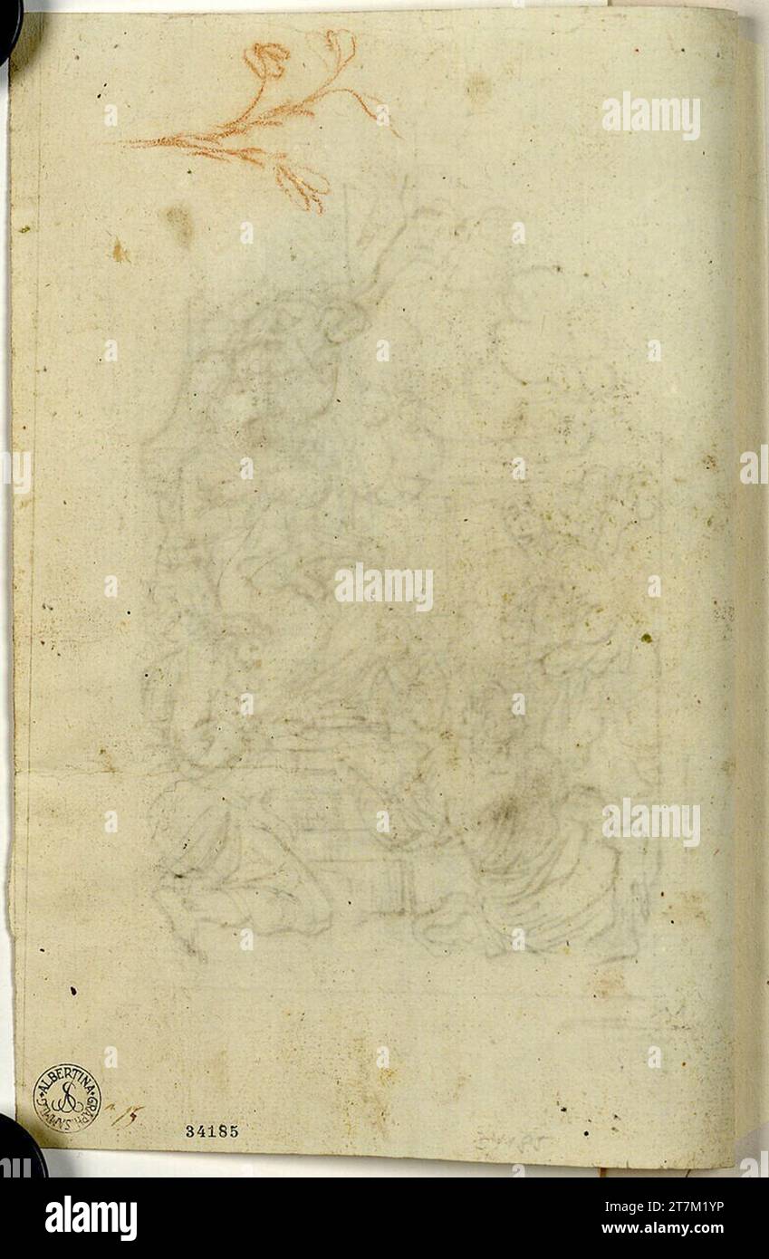 Francesco la Marra Rötelpflanze. Geld; Feder; wird oben rechts verwendet Stockfoto