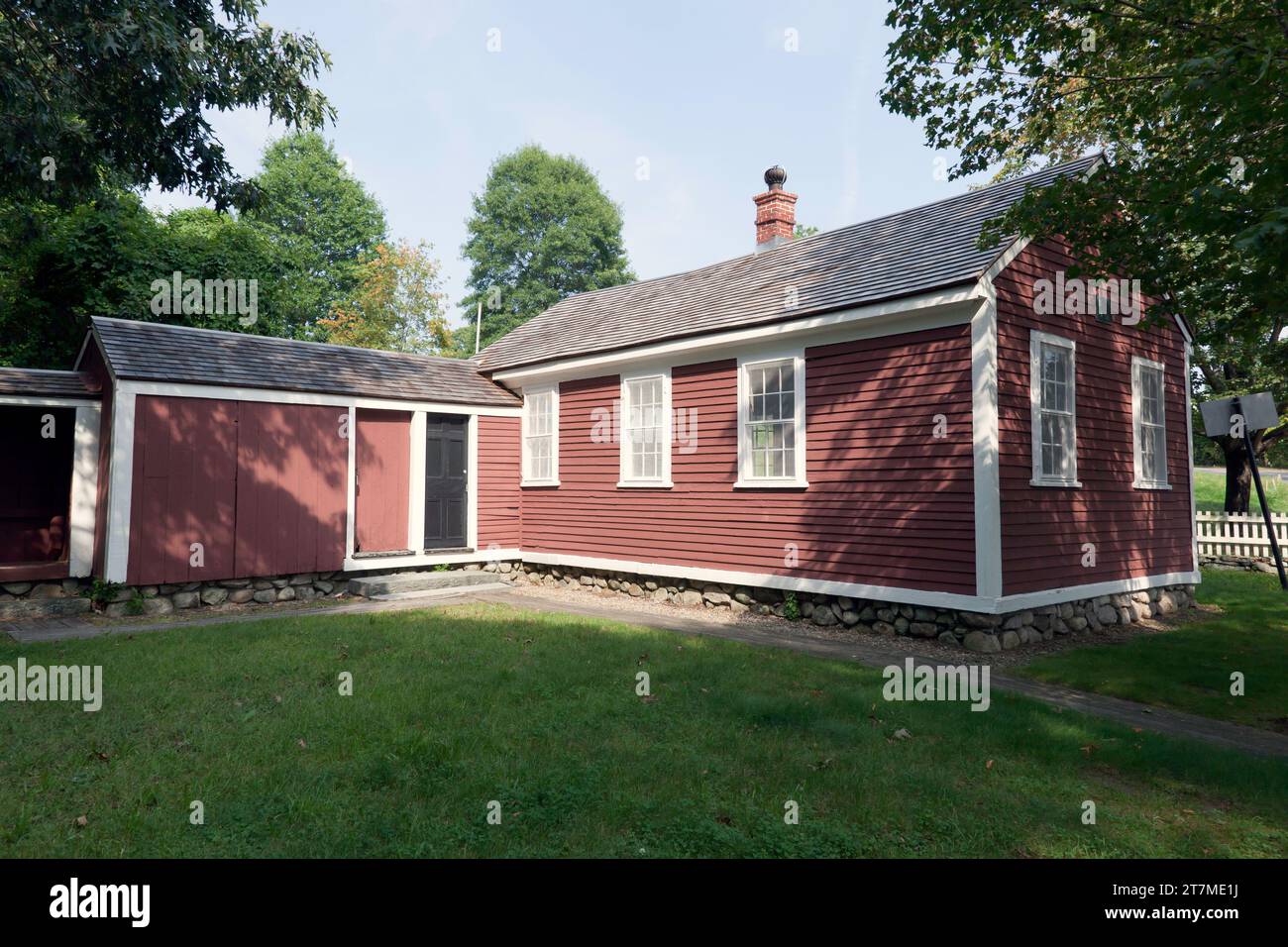 Blick auf die Putterham School, im Larz Anderson Park, Weld Estate, Brookline, Massachusetts Stockfoto