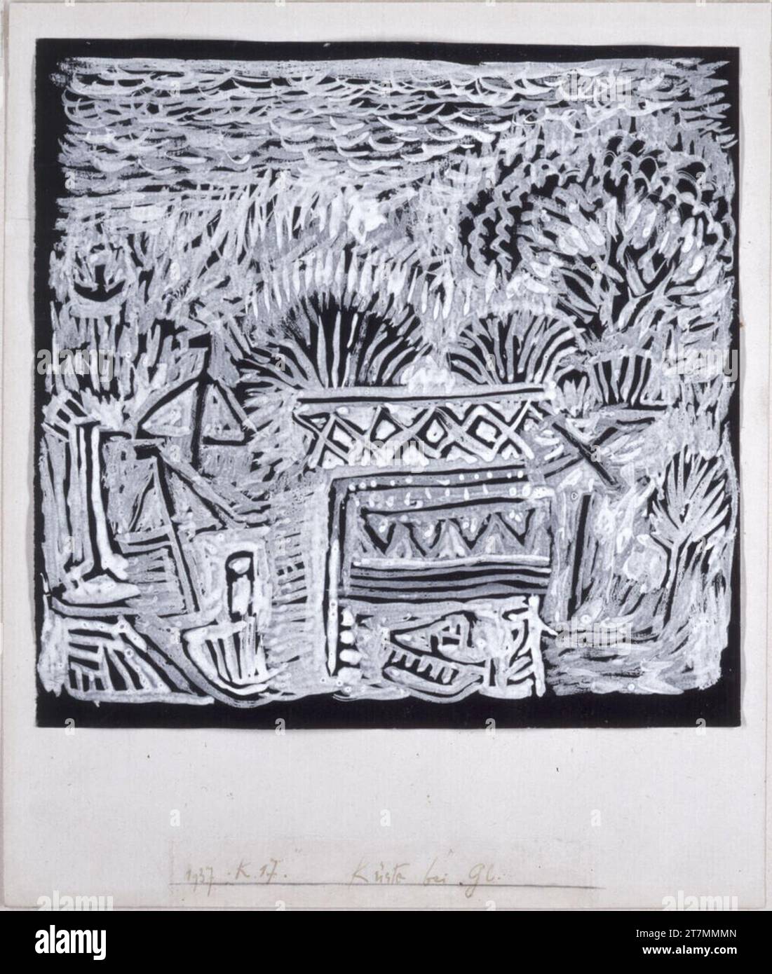 Paul Klee Coast in GL .. Tempera auf Papier auf Papier auf Karton 1937, 37 (K 17) Stockfoto