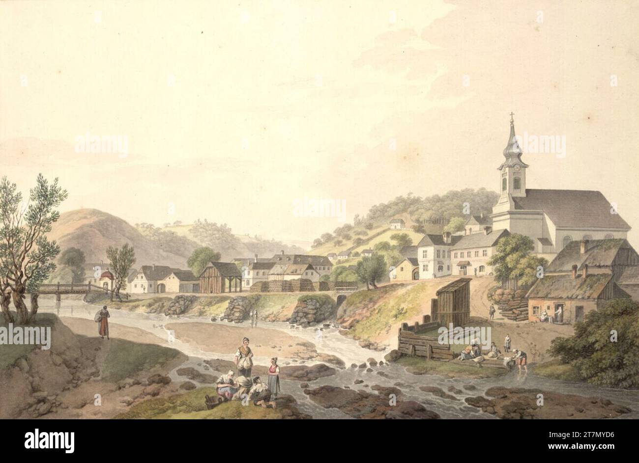 Lorenz Janscha Alland. Aquarell 1790-1810 , 1790/1810 Stockfoto