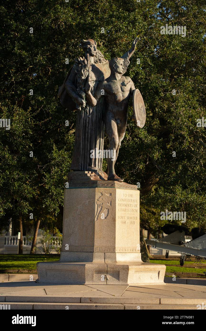 Confederate Defenders of Charleston Monument in Charleston South Carolina Stockfoto