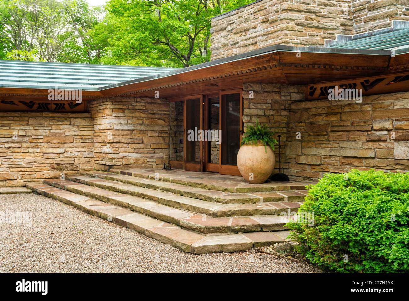 Kentucky Knob, Architektur im Usonian-Stil, entworfen von Frank Lloyd Wright, Farmington, PA, USA Stockfoto