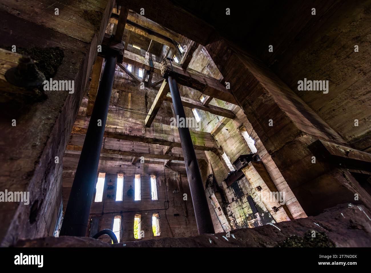 Der stillgelegte Schacht A der Eisenmine Ishpeming, USA Stockfoto