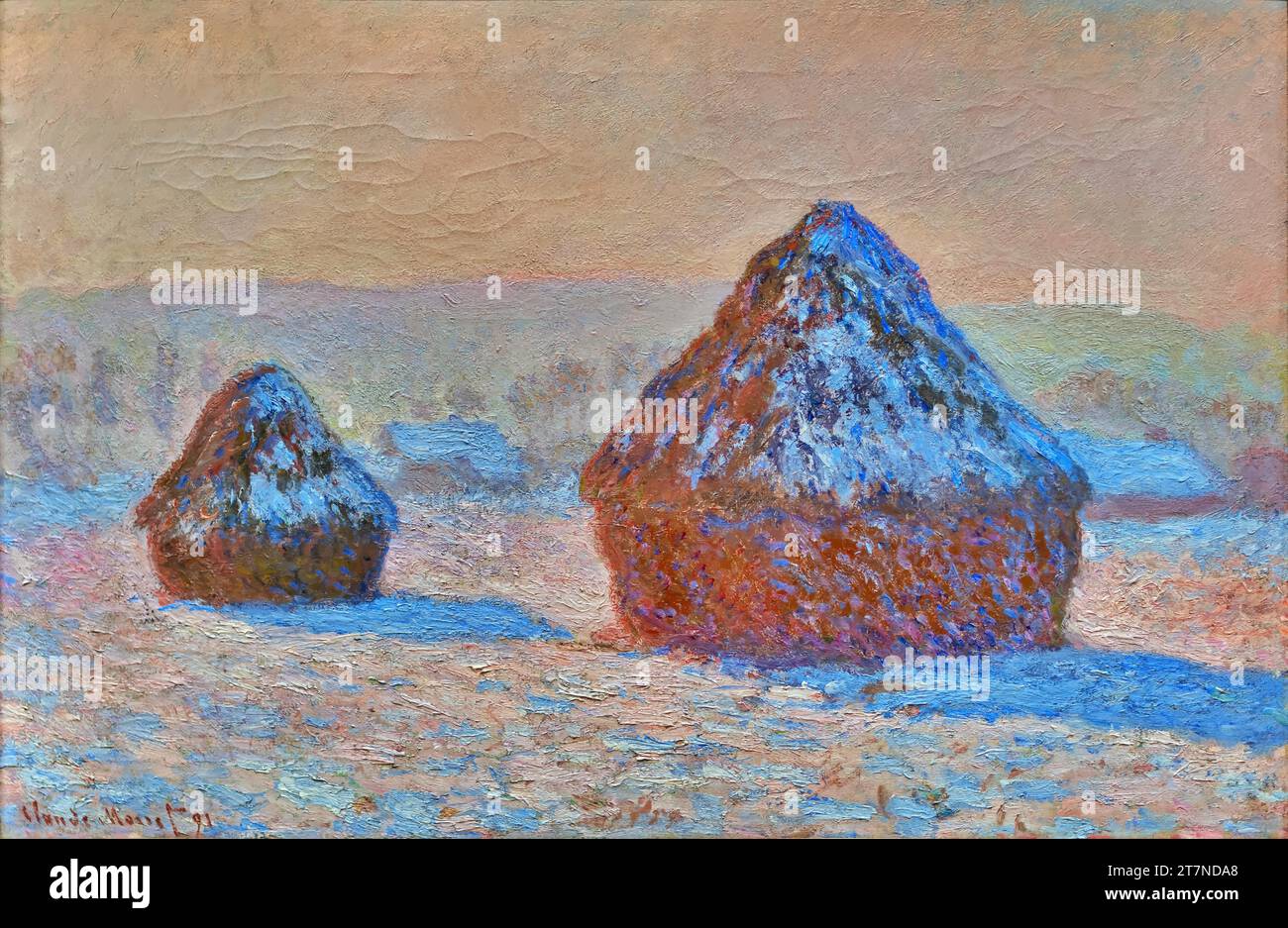 Schneeeffekt, Morgen, 1891 – Claude Monet Stock Vektor