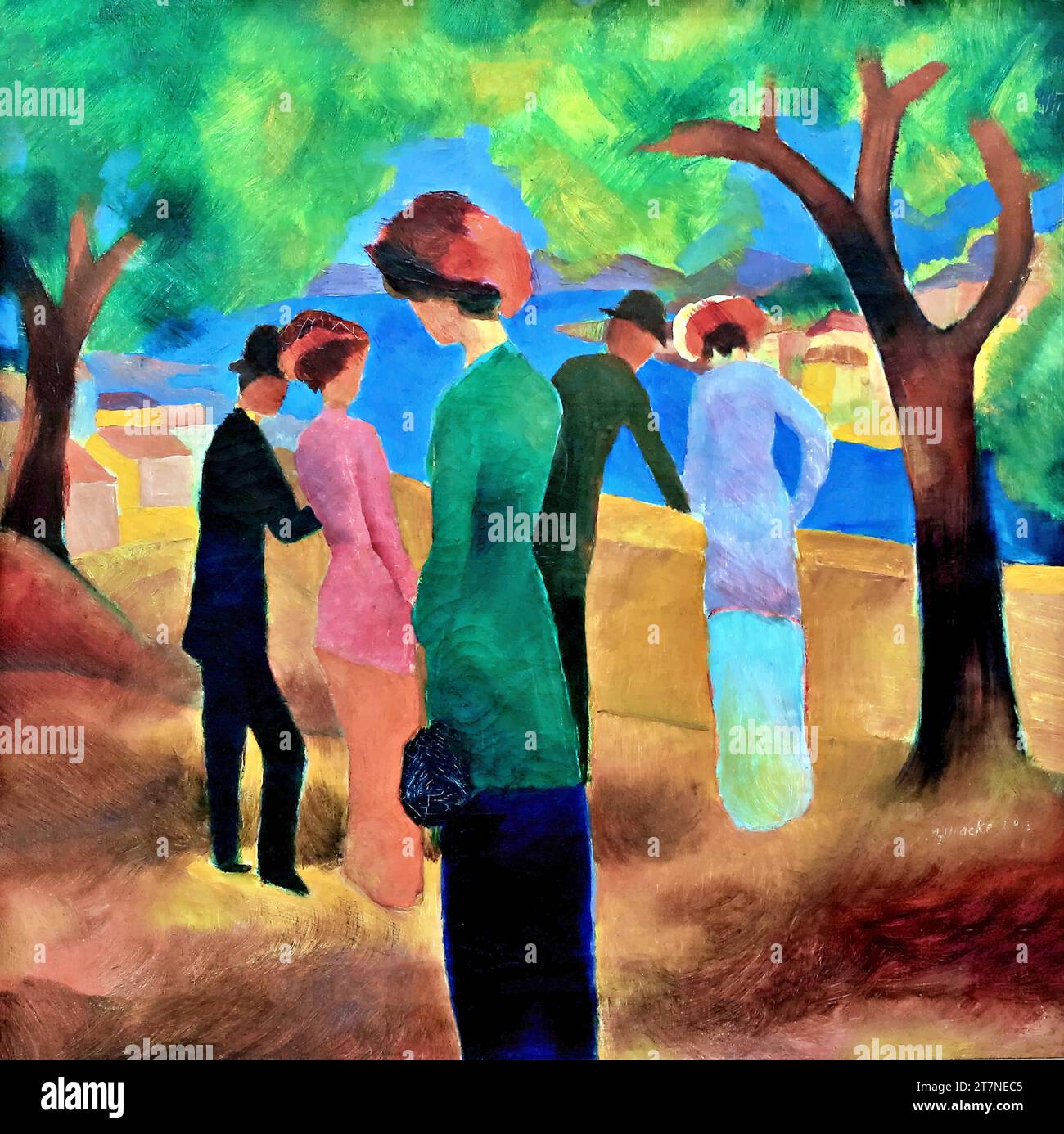 Lady in Green Jacket, 1913 – August Macke Stock Vektor