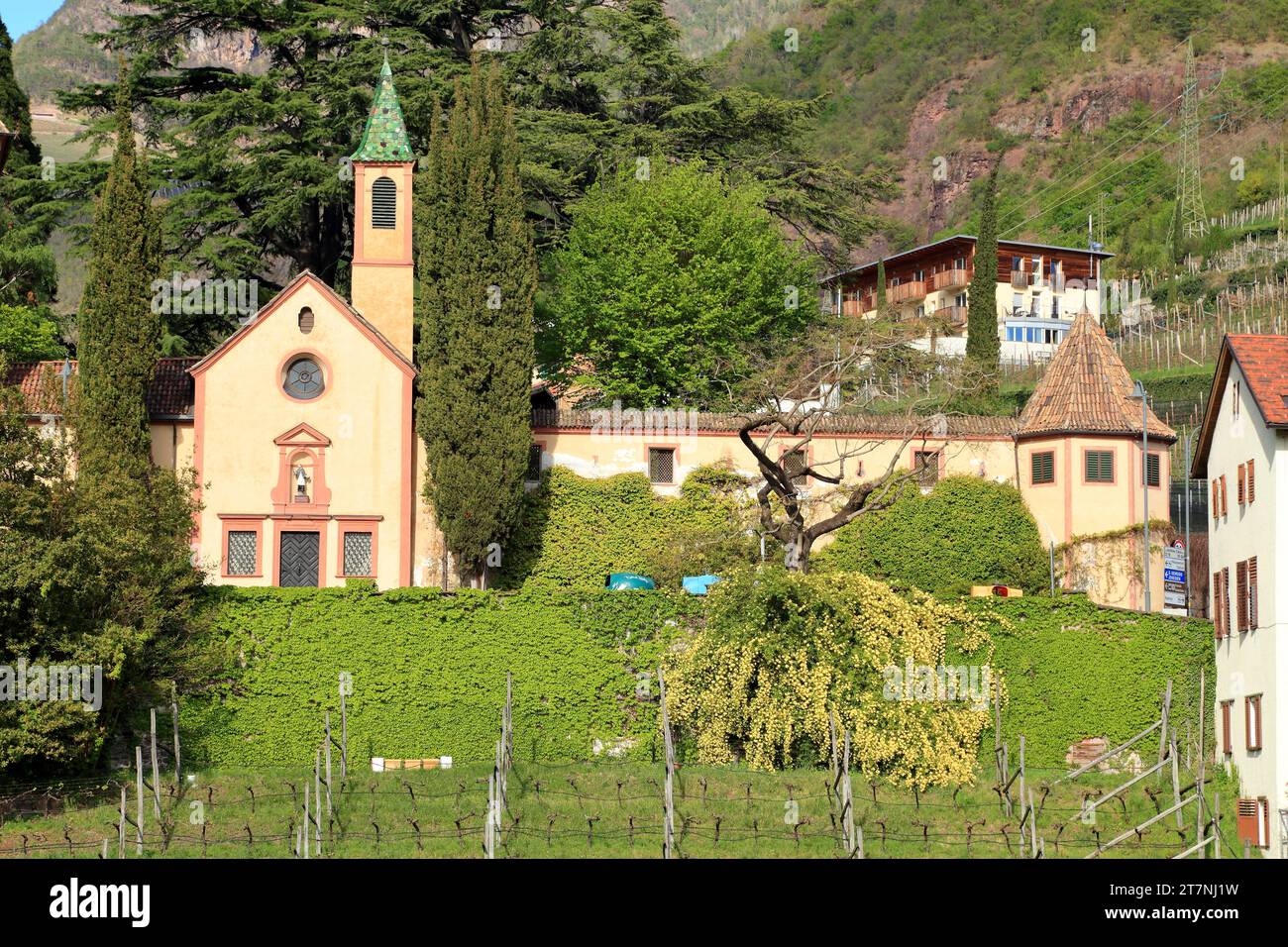 Kirche St. Antonius, St. Anton Kirche, Chiesetta di Sant'Antonio. Bozen (Bozen), Südtirol (Südtirol), Italien Stockfoto