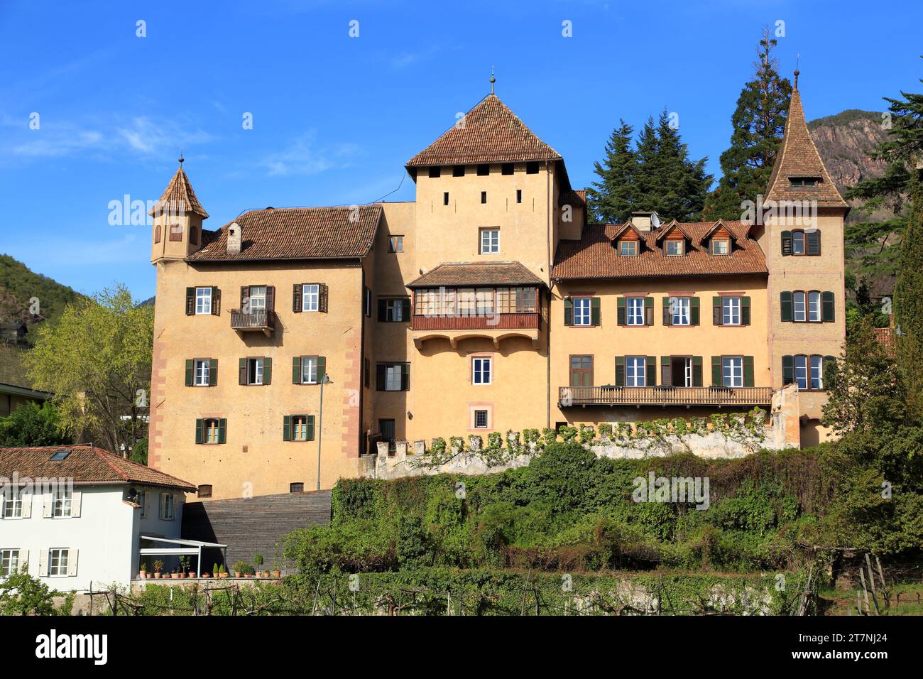 Schloss Klebenstein, Schloss Klebenstein, Castello di Sant'Antonio. Bozen (Bozen), Südtirol (Südtirol), Italien Stockfoto