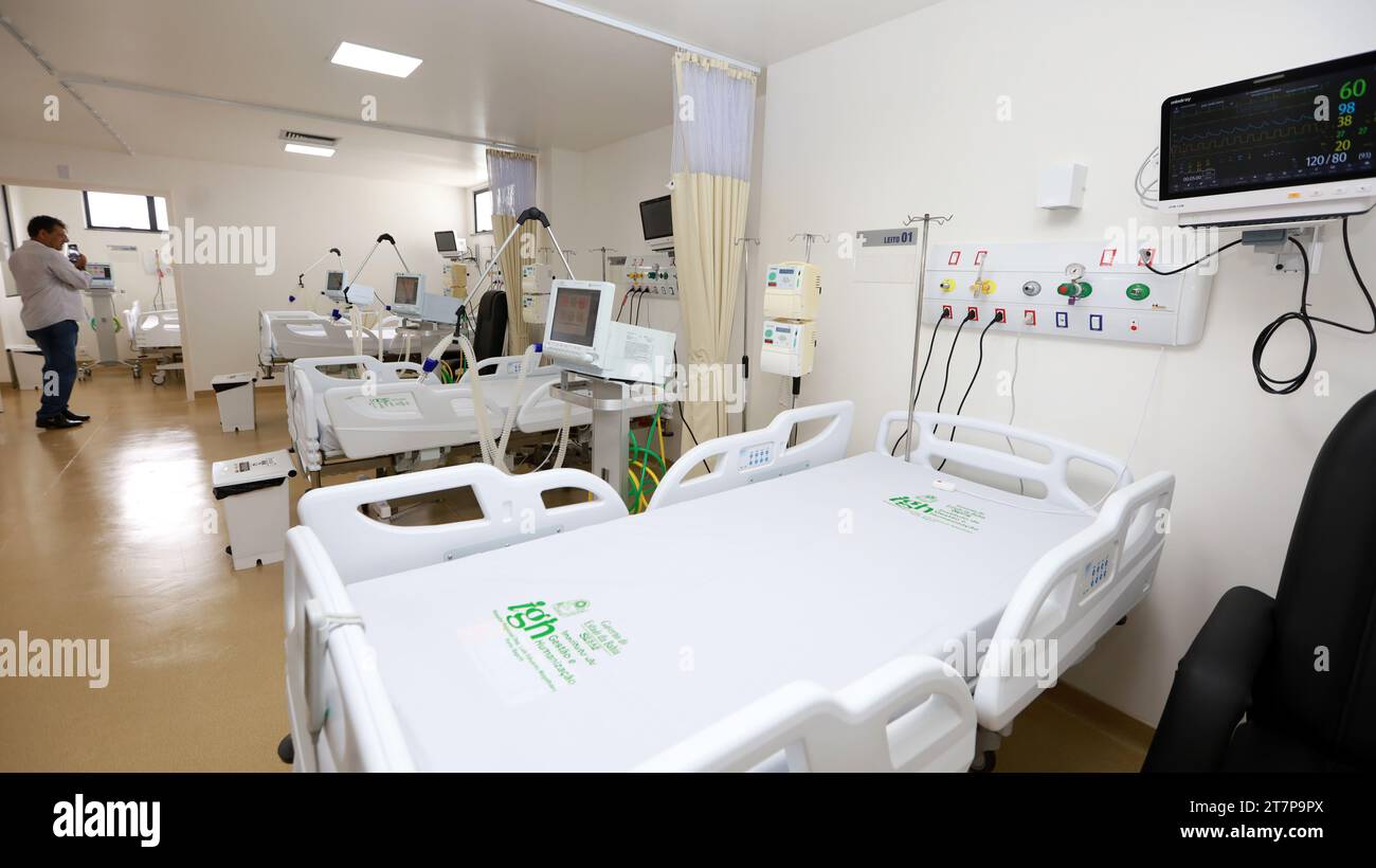 porto seguro, bahia, brasilien - 20. oktober 2023: Intensivstation eines öffentlichen Krankenhauses in der Stadt Porto Seguro. Stockfoto