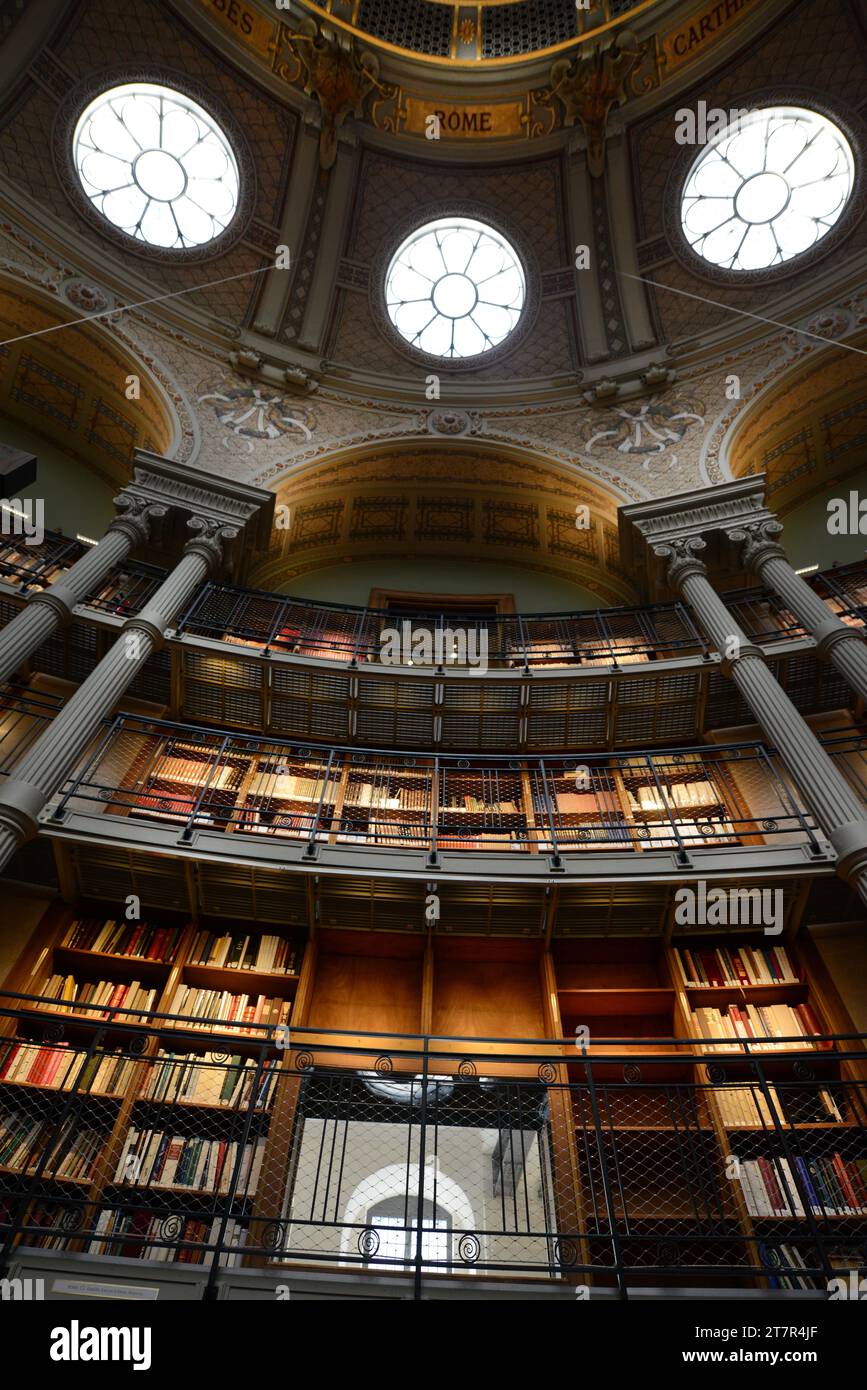 Die Nationalbibliothek Frankreichs ( Bibliothèque nationale de France) in der Rue Vivienne, Paris, Frankreich. Stockfoto