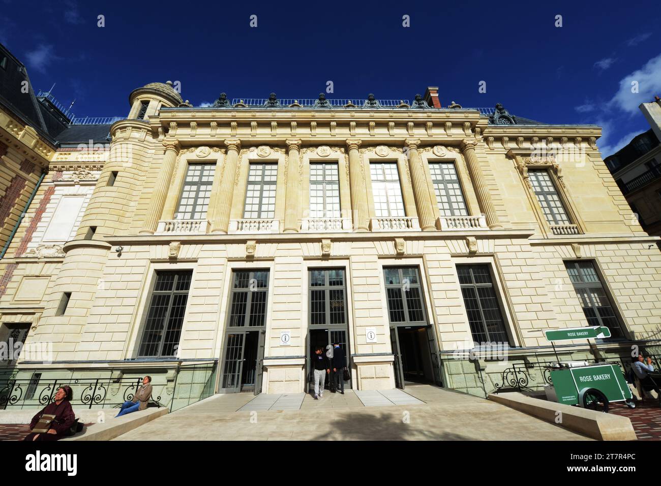 Die Nationalbibliothek Frankreichs ( Bibliothèque nationale de France) in der Rue Vivienne, Paris, Frankreich. Stockfoto