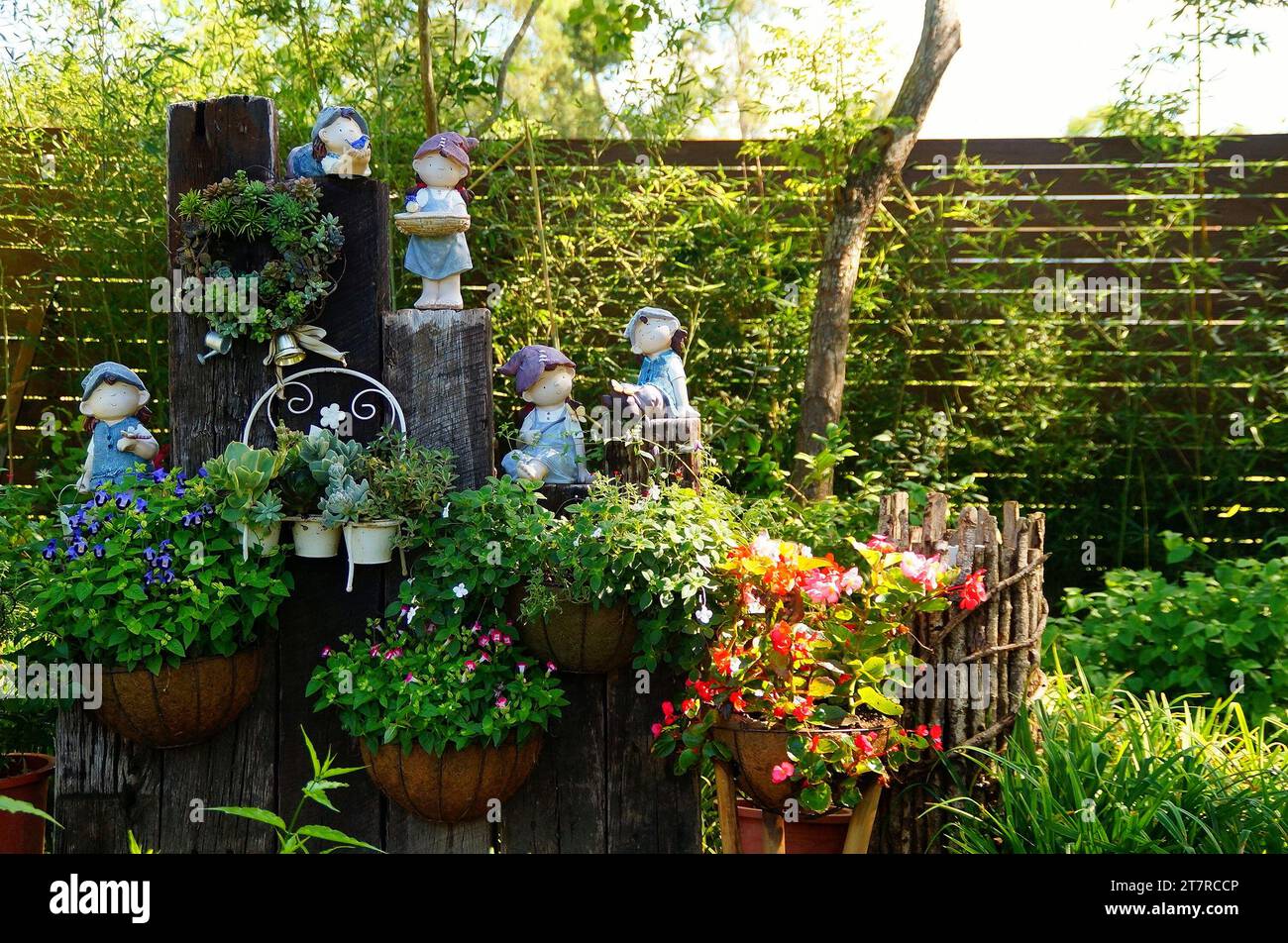 Ideen für Gartendesign Stockfoto
