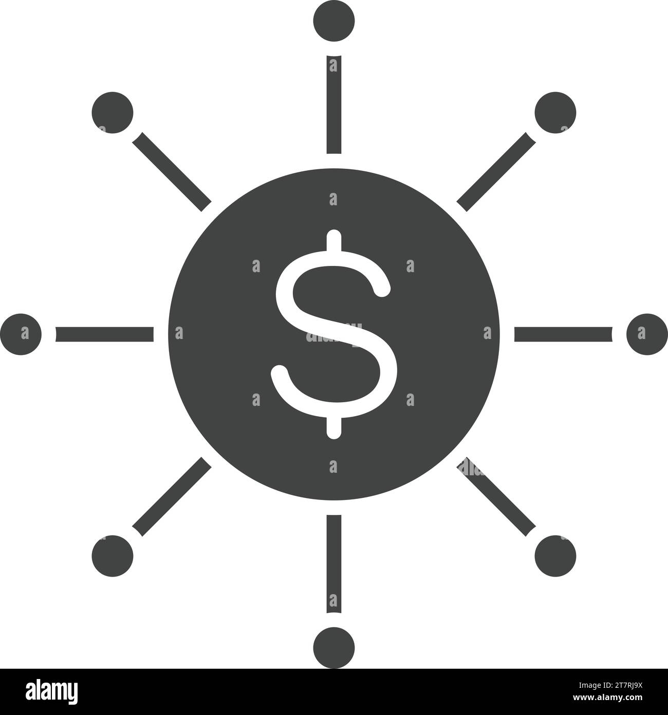 Vektorbild des Symbols "Cash Distribution". Stock Vektor