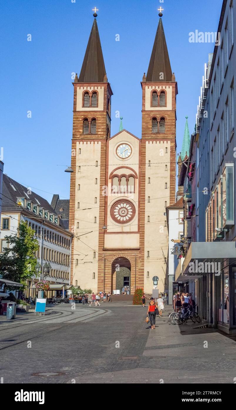 Der Würzburger Dom in Würzburg, eine Stadt in der fränkischen Region Bayern in Deutschland Stockfoto