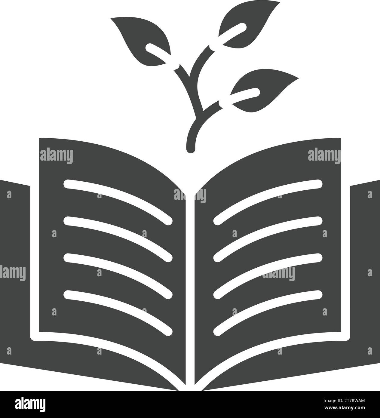 Vektorbild des Symbols „wachsendes Wissen“. Stock Vektor