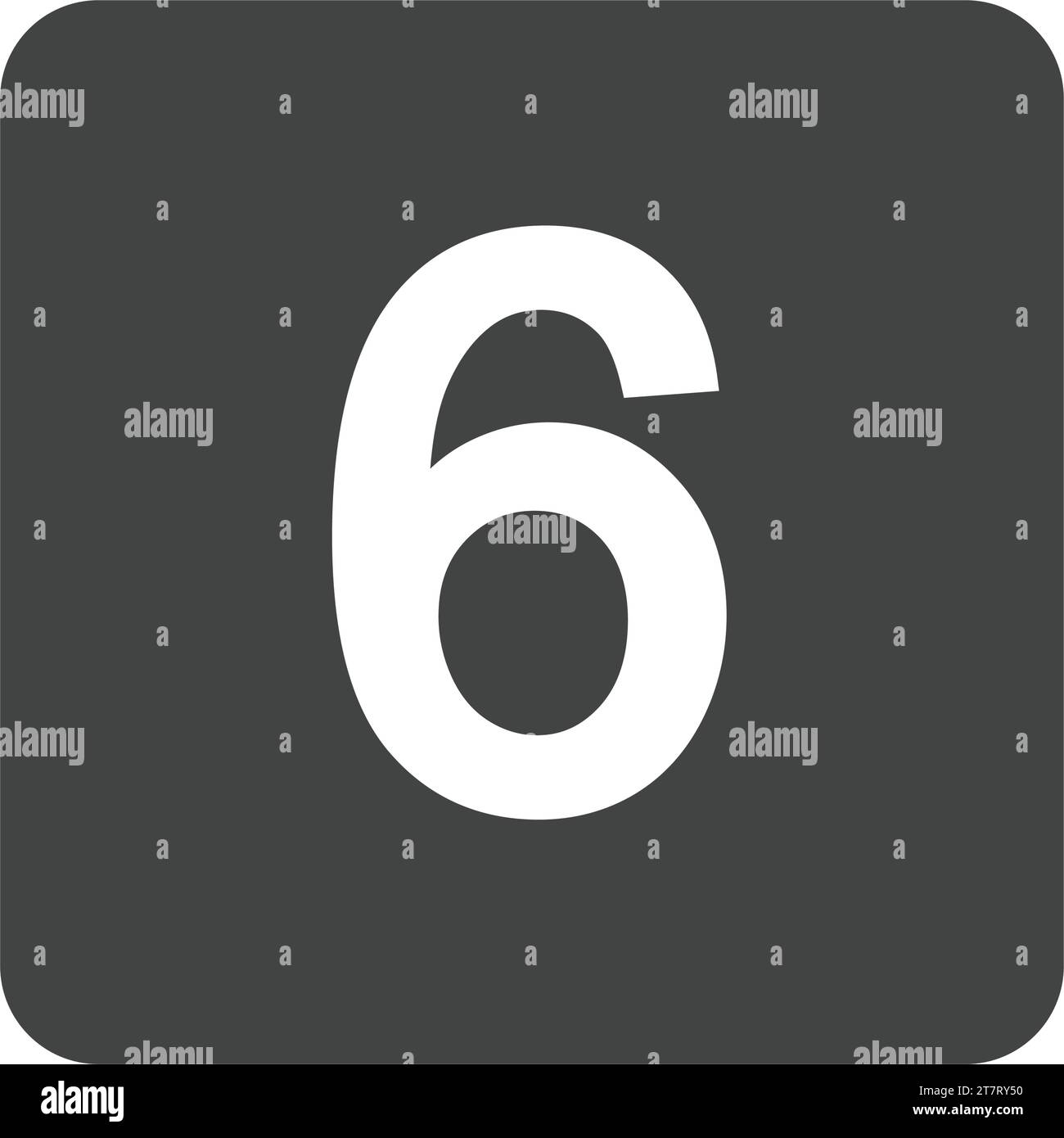 Vektorbild mit sechs Symbolen für Schlüsselkappen. Stock Vektor