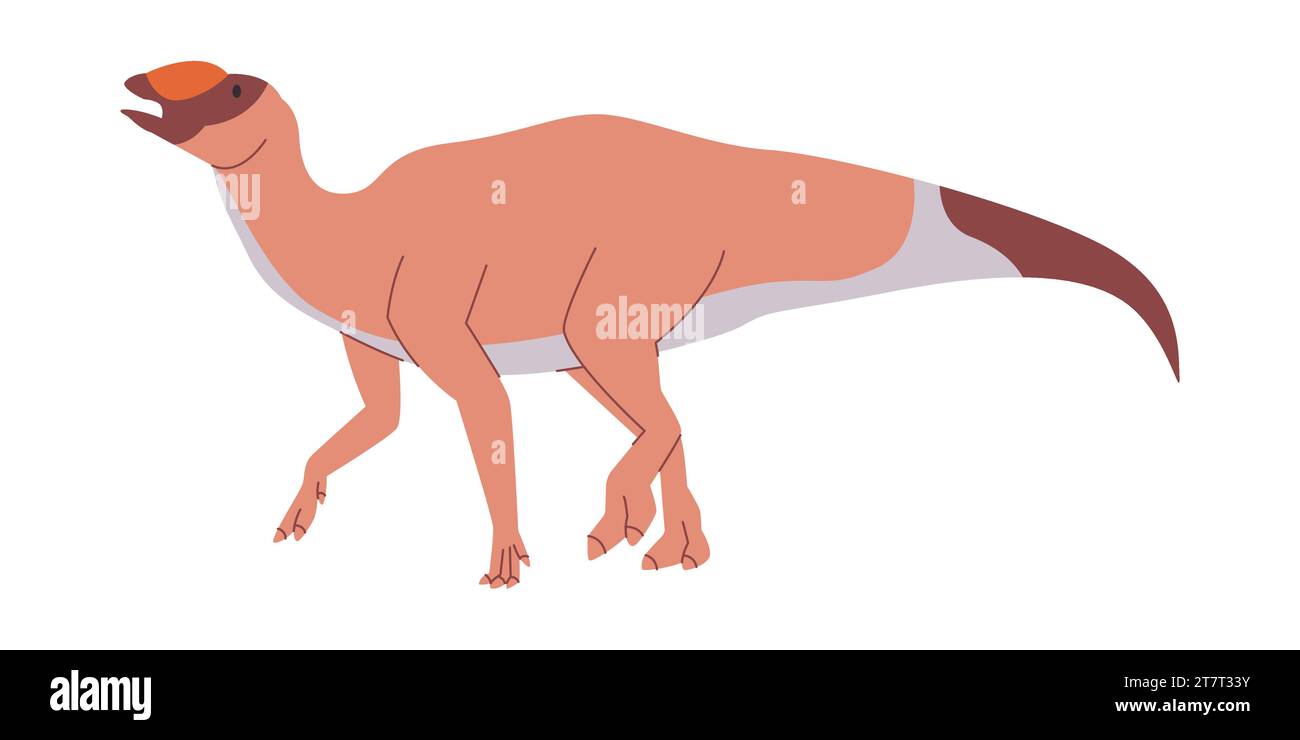 Brauner Dinosaurier prähistorisch ausgestorben gefährliche wilde Natur Raubtier und starke Macht Monster Riese Stock Vektor