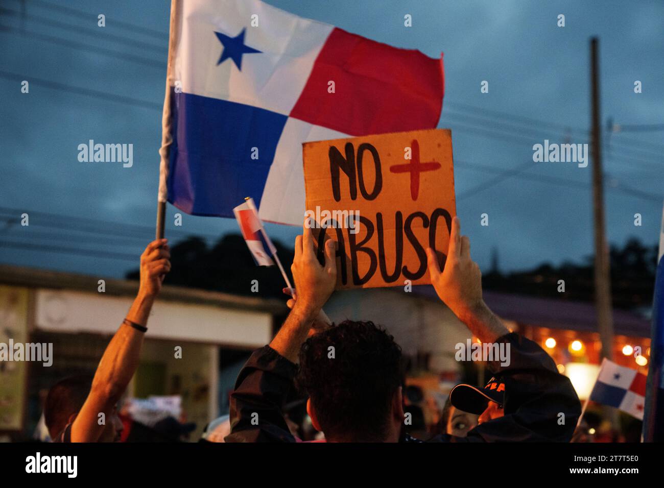 Landesweite Proteste in Panama wegen Kupferminenvertrag Stockfoto