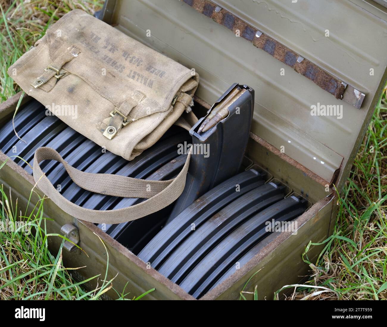 Britische Bren leichte Maschinengewehre, Magazin 0,303. Stockfoto