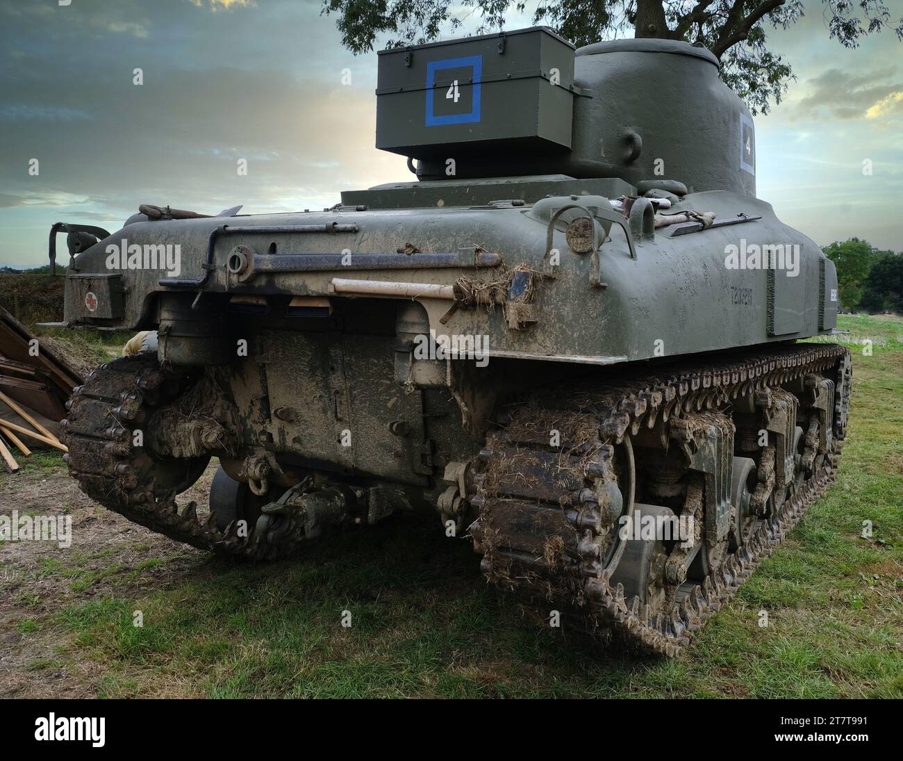 Der M4 Sherman, offiziell Medium Tank, M4, war der am häufigsten verwendete Medium Tank von den Vereinigten Staaten und westlichen Alliierten im Zweiten Weltkrieg Stockfoto