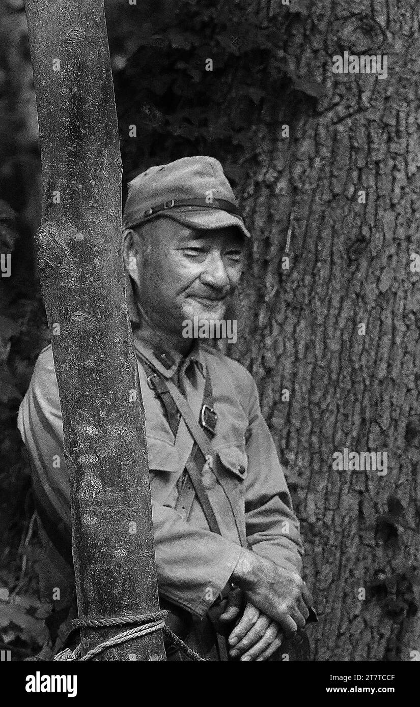 Victory Show, leicester, Großbritannien, 2023. Enactor als japanischer Feldoffizier im 2. Weltkrieg. Stockfoto