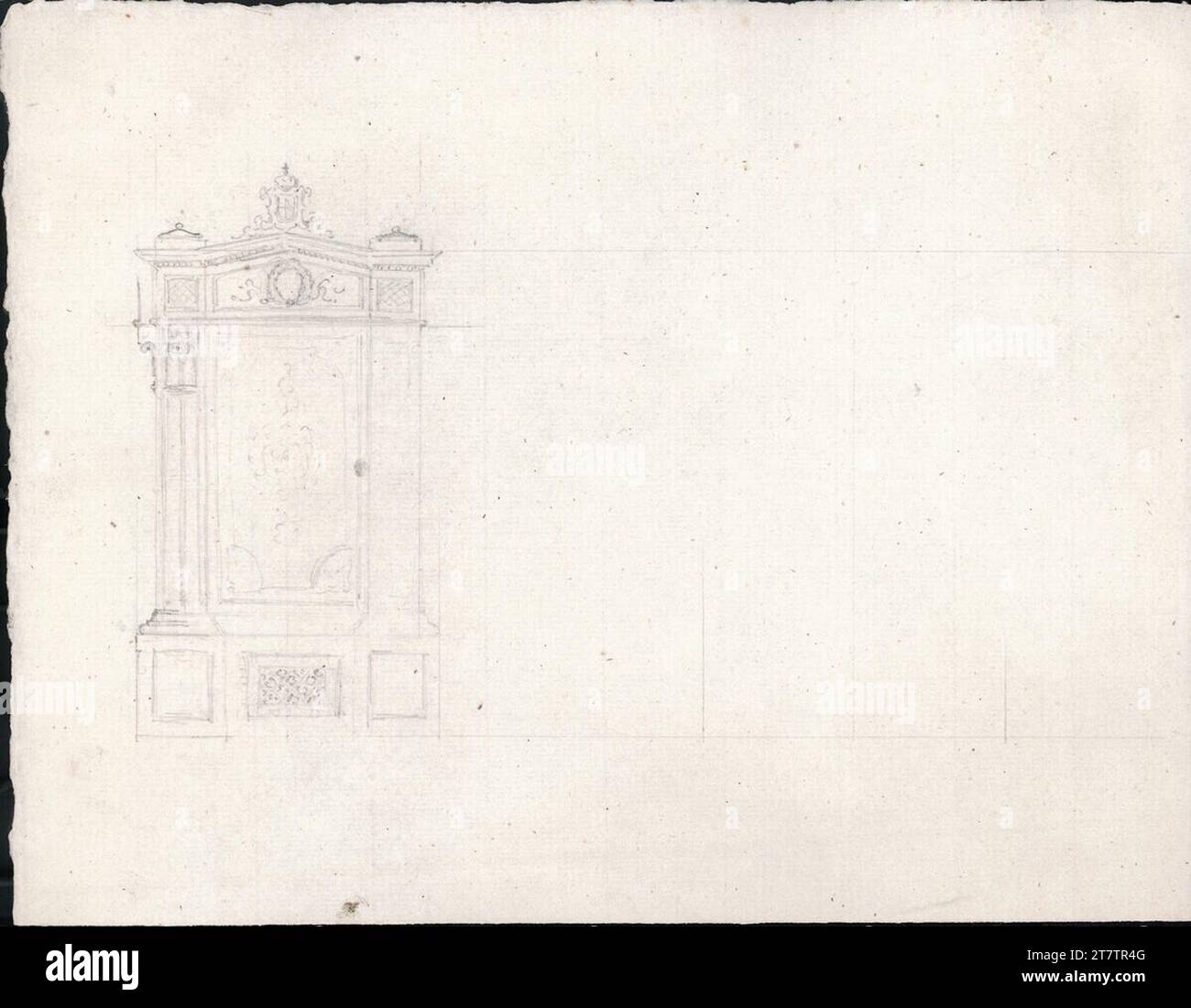 Ferdinand Kirschner (Entwerfer in) Wien I, Hofburg, Einrichtung, ein Gehweg, Onrieb. Graphit 2. H. 19. Jh. Stockfoto