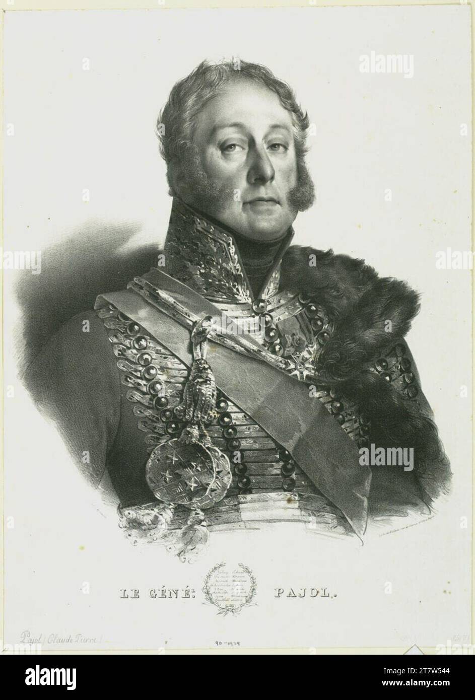 Antoine Maurin General Claude Pierre Pajol. Lithographie um 1815 Stockfoto