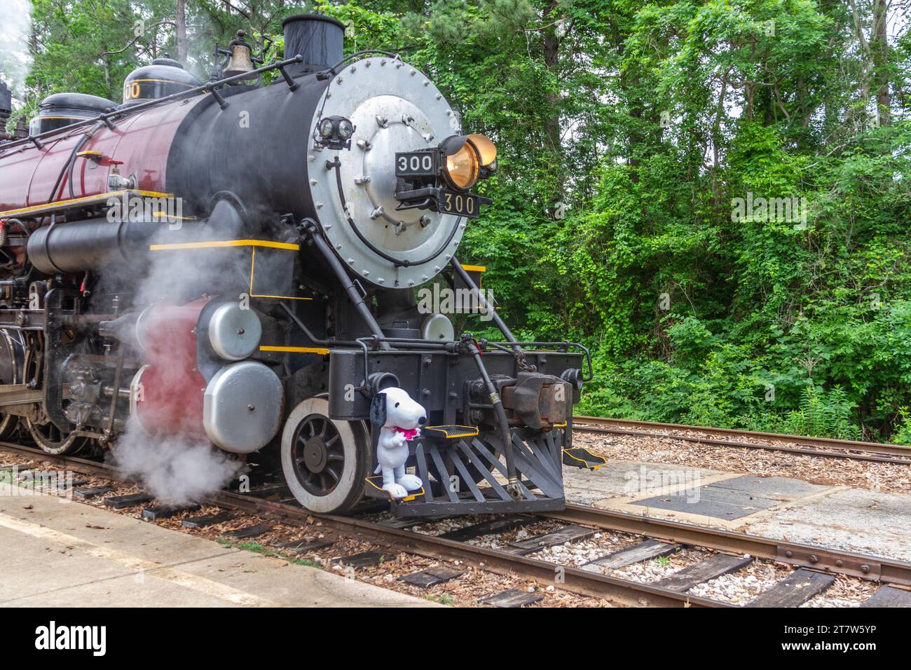 1917 Baldwin 'Pershing' Dampflokomotive 300, Konsolidierungsklassifikation, während des Railfest Photoexkursionswochenendes 2012. Stockfoto