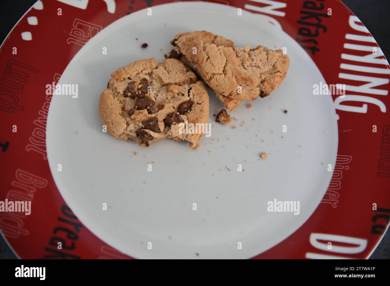 Plätzchen auf Platte 2 Stockfoto