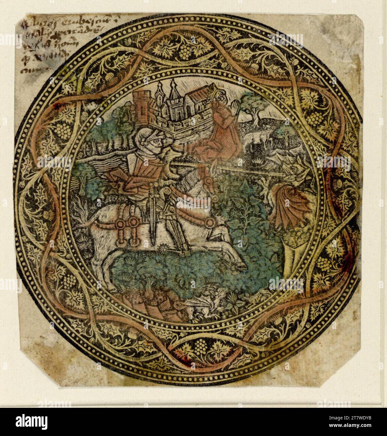 Anonym St. George. Aktueller Schnitt, farbig 1460 - 1470 , 1460/1470 Stockfoto